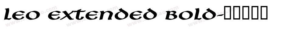 Leo Extended Bold字体转换